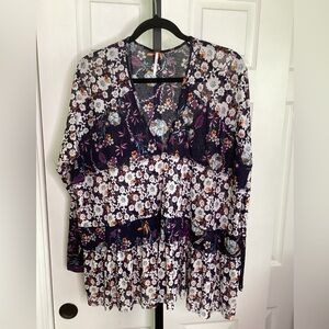 Free People Oversized Boho Top, size S